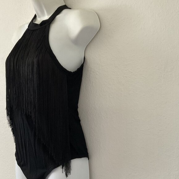 NEW FRINGE WESTERN HALTER CAMI BOHO BODYSUIT TOP COSTUME COSPLAY - Picture 8 of 14